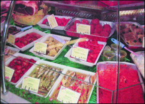 Am�nagement boulangerie: etiquette plastifi�e sur plexiglas