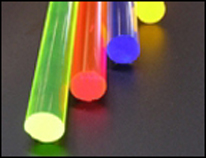 Baton en plexiglas extrud� fluo