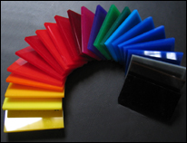 Plaque de plexiglas couleur