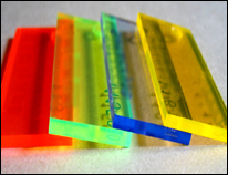 Plaque de plexiglas fluo