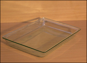 Materiel boulangerie: plateau en plexiglas min�ral
