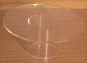 Pr�sentoir en plexiglas: porte tarte