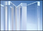 Plaques de plexiglas transparentes et min?rales